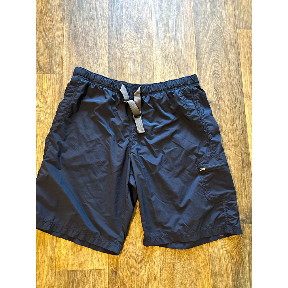 Columbia Omni-Shade UV Protection Men Black Nylon Hiking Shorts Drawstring XL